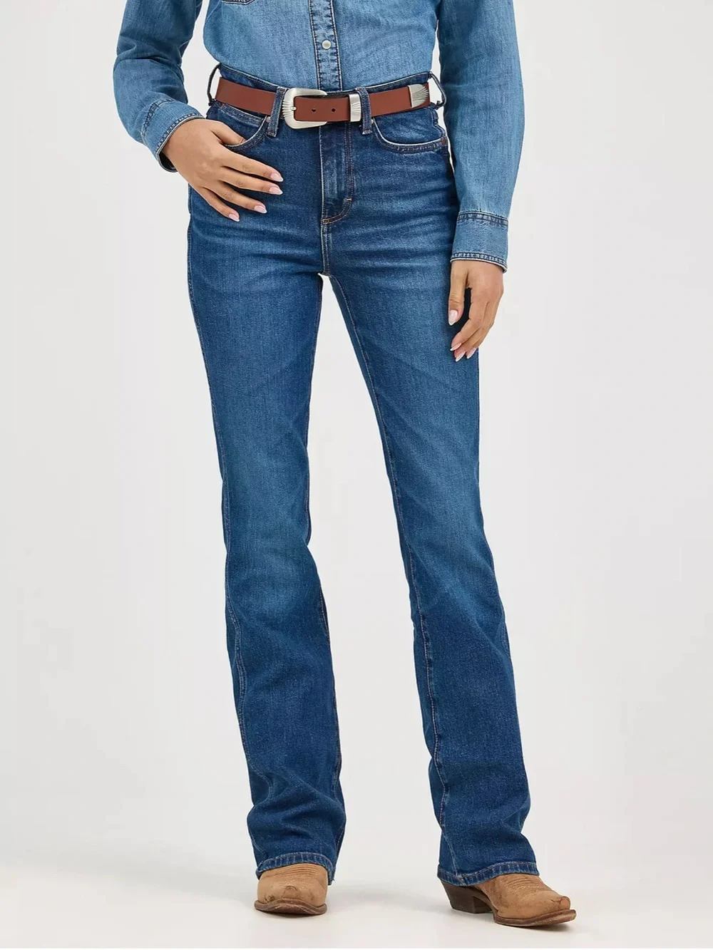 WORN ONCE Wrangler Retro Bailey High Rise Boot Cut Jeans size 26 x 32 - Picture 5 of 16
